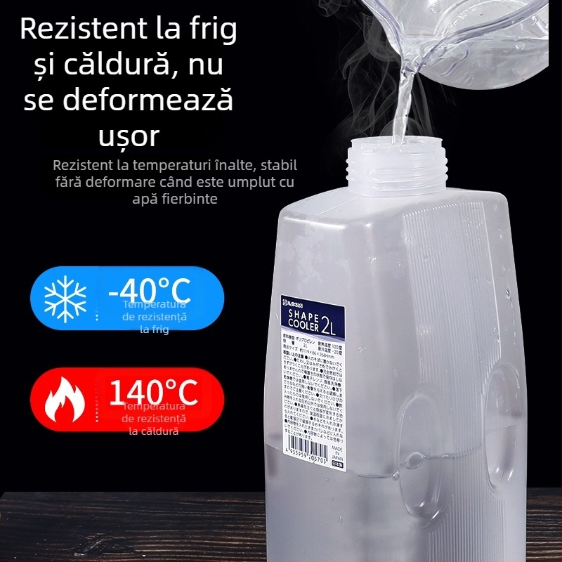 Sticlă de apă rece pentru uz casnic, rezistentă la temperaturi ridicate, capacitate mare pentru ceai de fructe și băuturi