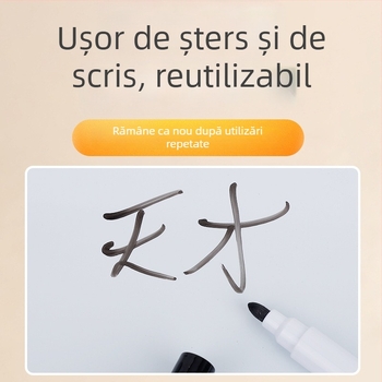 Tablă albă de birou, cu ramă din lemn de pin, suprafață magnetică pentru scriere, cu suport