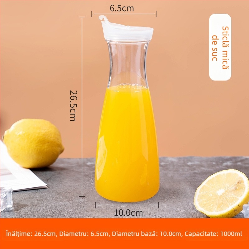 Carafă din acril cu dungi, carafă din plastic pentru apă rece, design octagonal, pentru ceai și băuturi, rezistentă la temperaturi înalte