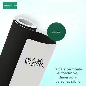 Tablă albă magnetică flexibilă, personalizabilă, pentru notițe și scriere — tablă de informare pentru birou