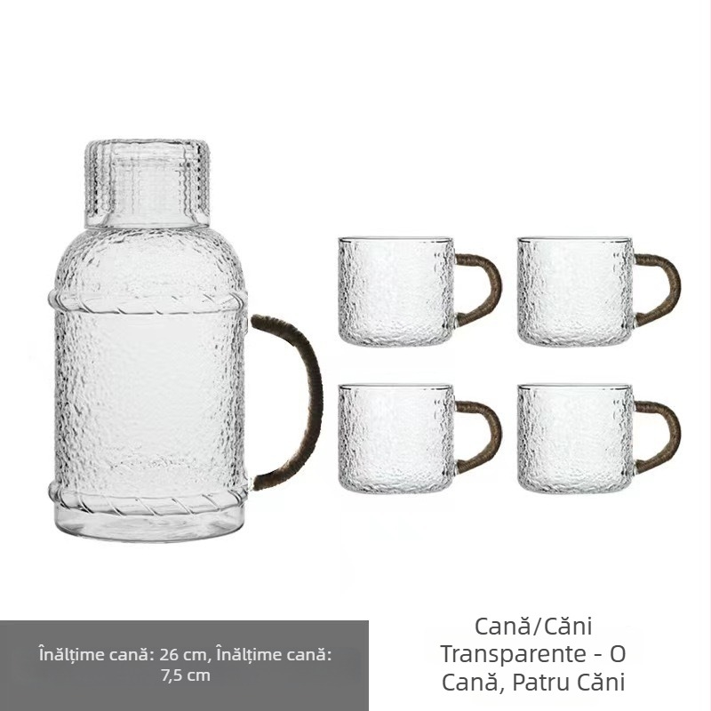 Ceainic pentru apă rece, textură ciocănită vintage, capacitate mare, pentru sucuri, ceai și băuturi – utilizare casnică