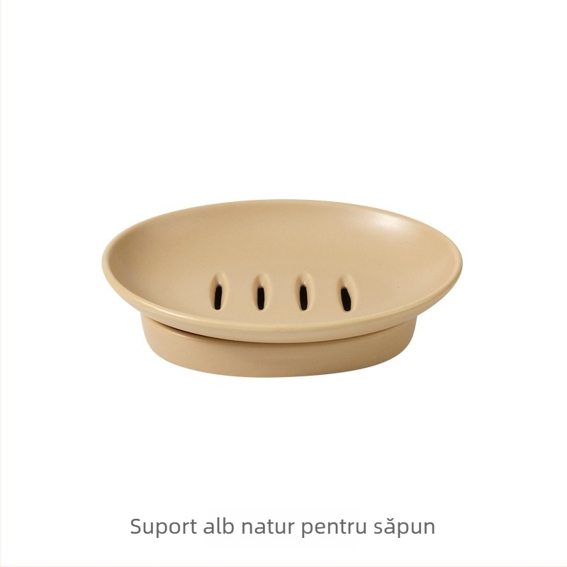 Suport ceramic pentru săpun, cu drenaj, dublu nivel, pentru uz casnic, baie — raft de depozitare