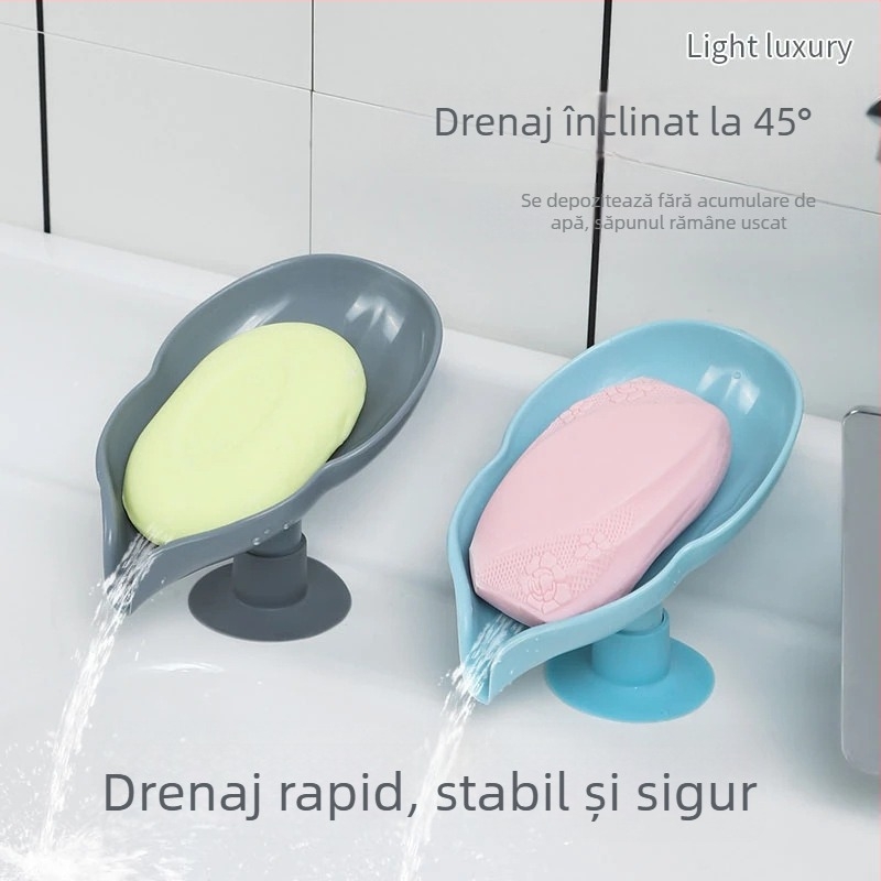 Suport pentru săpun cu formă de frunză pentru baie
