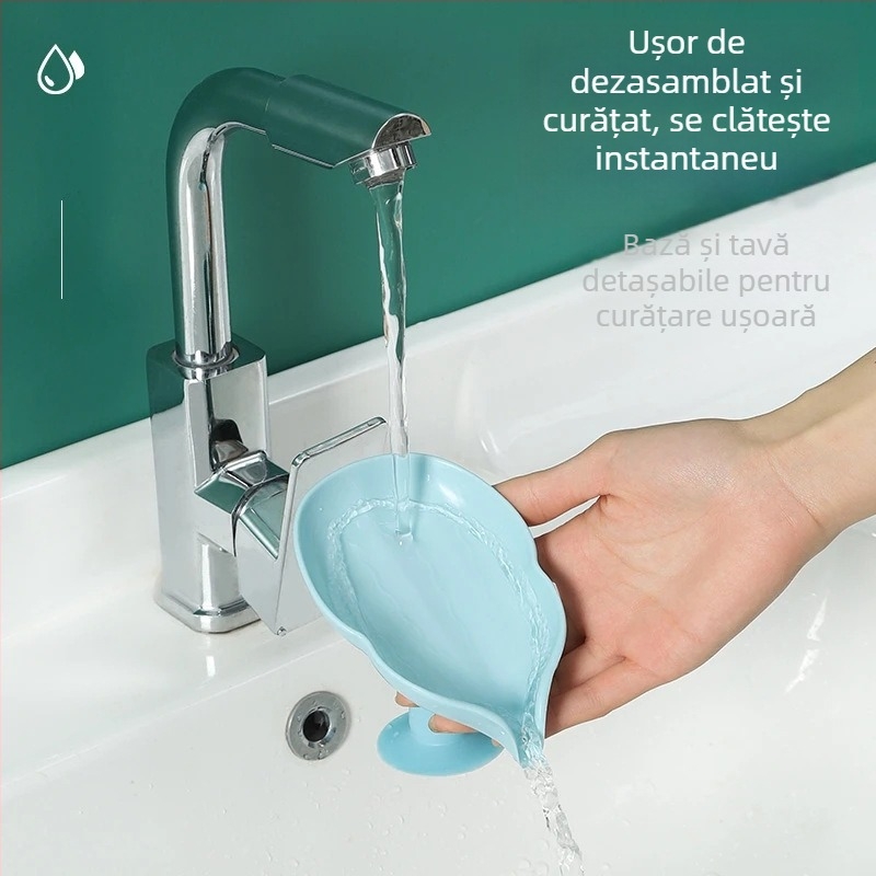 Suport pentru săpun cu formă de frunză pentru baie