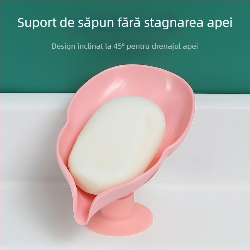 Suport pentru săpun cu formă de frunză pentru baie