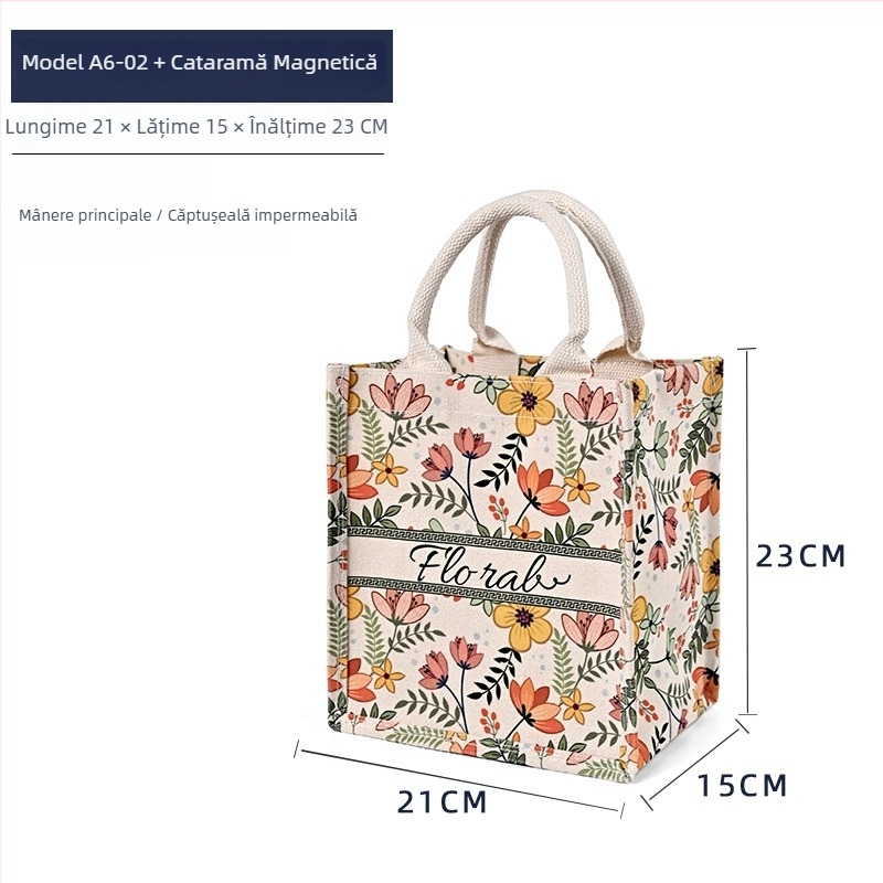 Geantă tote din pânză cu logo personalizat și imprimare