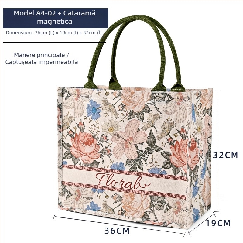 Geantă tote din pânză cu logo personalizat și imprimare
