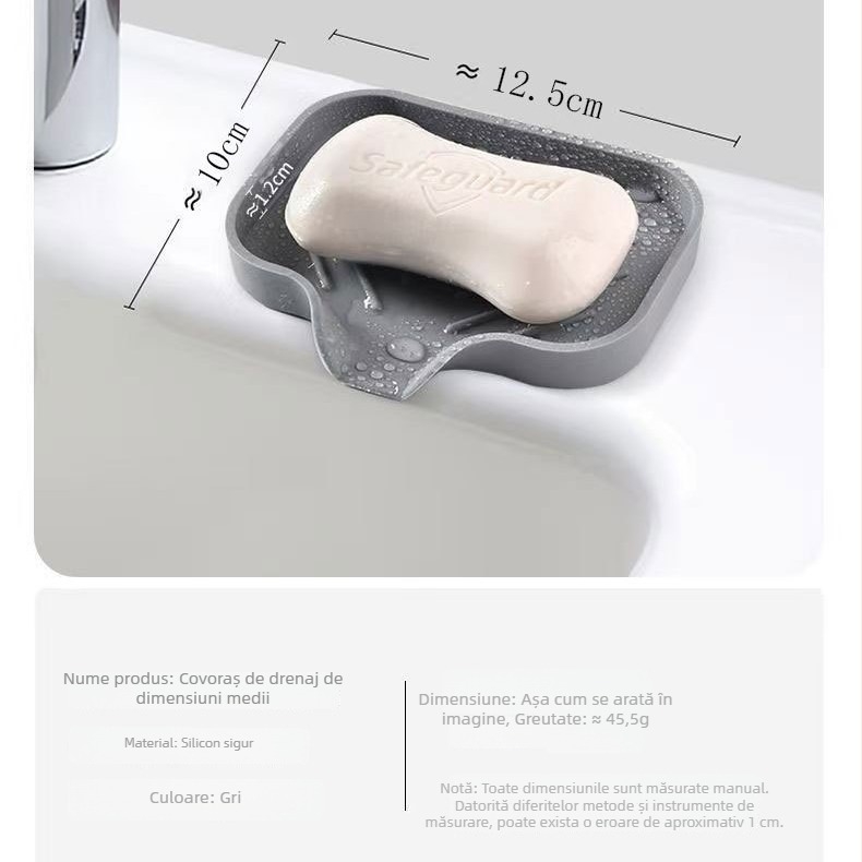Suport de săpun din silicon cu pad de drenaj pentru baie, în stil japonez
