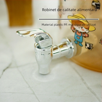 Gheață cu cadru din lemn, obiecte din borosilicat rezistente la temperaturi înalte, set de pahare electroplacate, cană pentru apă rece cu robinet, frigider în formă de urs pentru infuzare rece