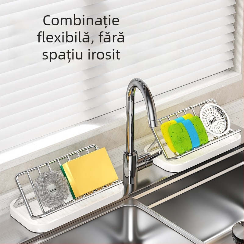 Suport de săpun din oțel inoxidabil pentru uz casnic, suport creativ de scurgere a săpunului pentru blatul din baie