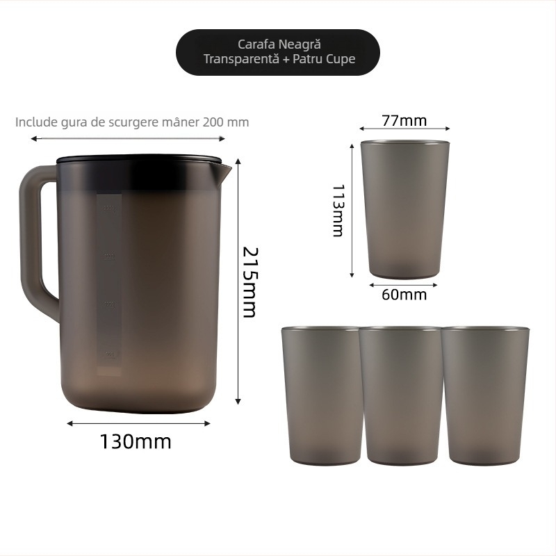 Cană de apă rece, cu capacitate mare, pentru uz casnic, recipient din plastic pentru apă, ceainic pentru infuzie la rece