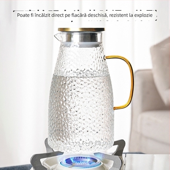 Fierbător din sticlă pentru apă rece, rezistent la temperaturi înalte, capacitate mare, ceainic pentru ceai de fructe, set pentru uz casnic