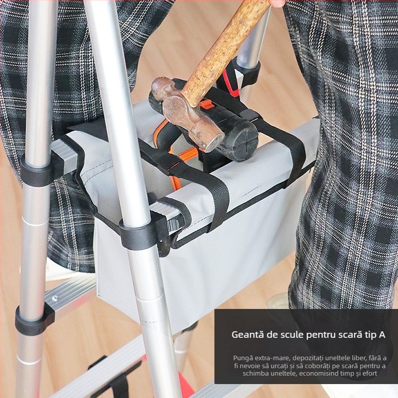 Geantă de unelte pentru scară în formă de A, cu scară telescopică, multifuncțională, durabilă și impermeabilă pentru uz casnic
