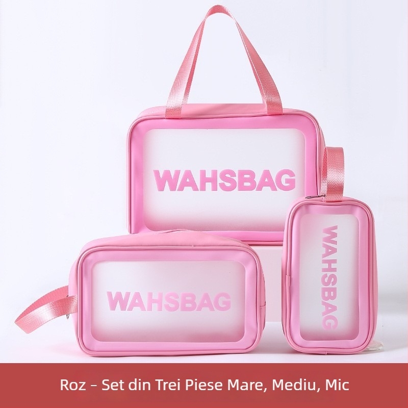 Geantă de machiaj din PU, cu finisaj mat, formă cubică, impermeabilă, potrivită pentru călătorii și depozitarea produselor de makeup