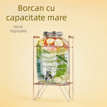 Baril din sticlă pentru băuturi: infuzii, cocktailuri, ceai și sucuri