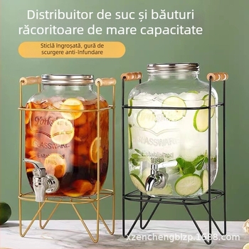 Baril din sticlă pentru băuturi: infuzii, cocktailuri, ceai și sucuri