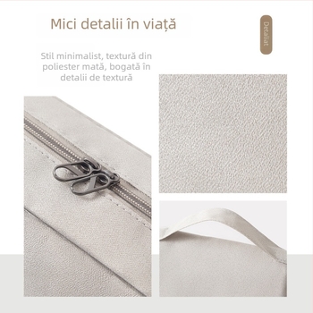 Geantă cosmetică portabilă cu cârlig pentru călătorii, trei compartimente