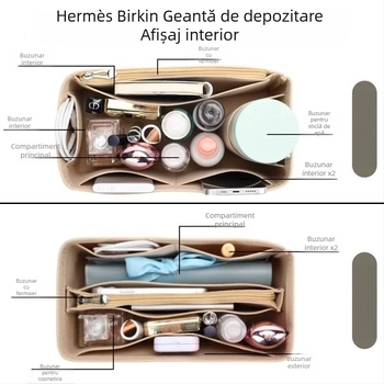 Organizator interior ultra ușor pentru geanta Hermès Birkin Platinum, model 253035