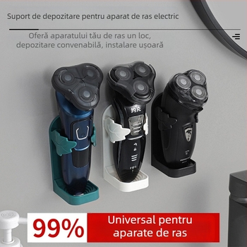 Raft de depozitare pentru ras și suport pentru periute, montaj fără găuri pentru baie, dulap de baie antibacterian și rezistent la mucegai