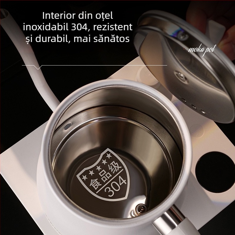Ceainic electric pour-over din oțel inoxidabil 304, temperatură reglabilă, pentru cafea și Kung Fu ceai