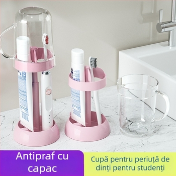 Set pentru periuțe de dinți pentru elevi: suport, ceașcă de clătire și pastă de dinți