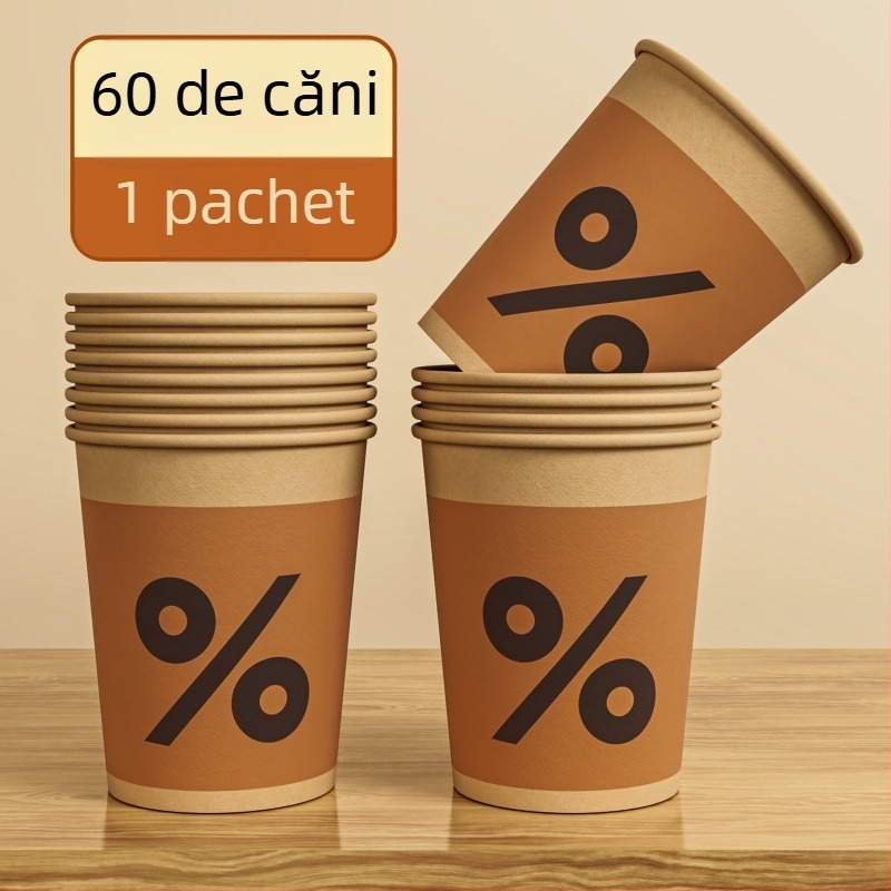 Cupe de unică folosință din hârtie, groase, pentru băuturi calde și reci, protecție împotriva arsurilor, cupe de cafea și ceai drăguțe