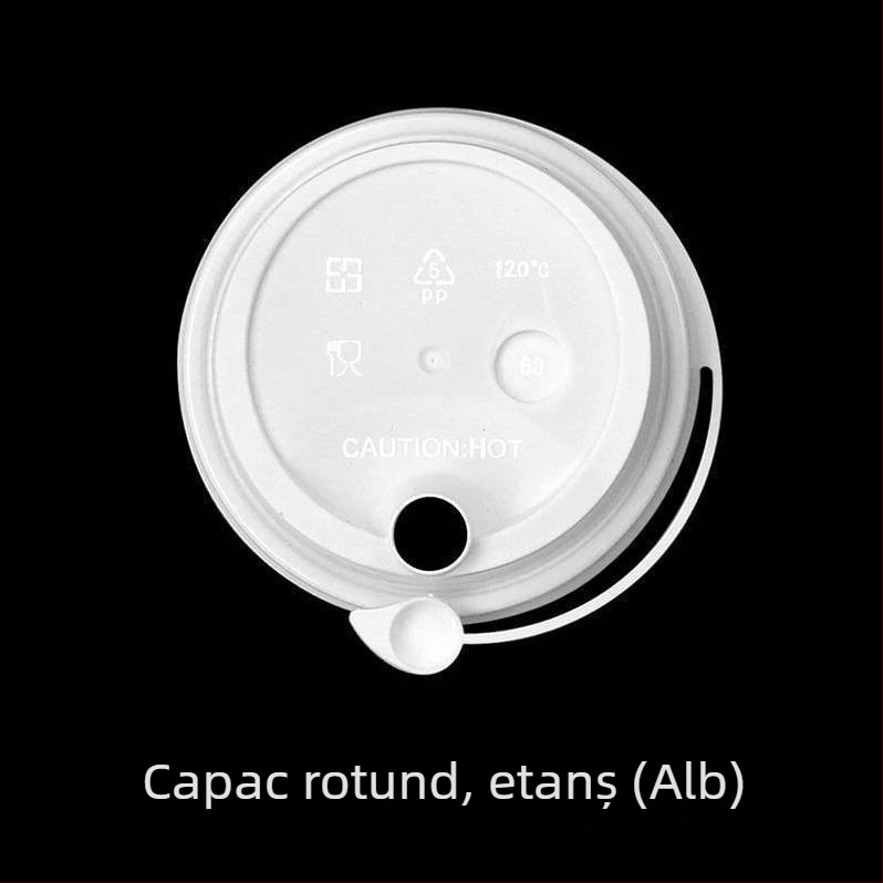 Pahar de hârtie gros, o singură utilizare, cu capac, pentru băuturi calde și reci, personalizare logo, cafea, ceai cu lapte și lapte de soia