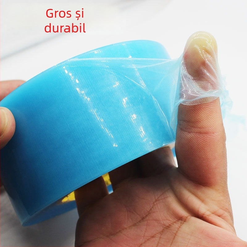 Bandă pentru repararea membranei de seră, impermeabilă, rezistentă la temperaturi înalte, translucide albă sau albastră, suport PE, grosime 0,6 mm, lățime 4–30 cm, 50 m lungime, rolă mare