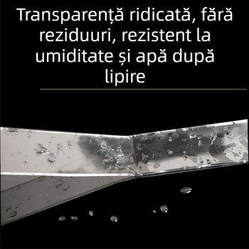 Bandă dublu-adezivă nano, impermeabilă, acrilic transparent, vâscozitate înaltă, fără urme, lățime 3 cm, lungime 1-5 m