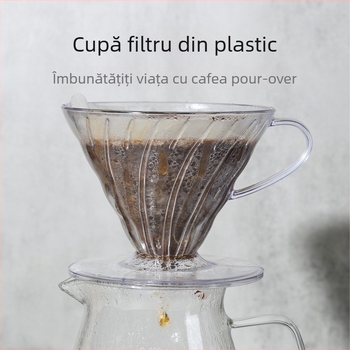 Ceașcă de cafea portabilă din plastic AS, cu filtru de cafea, cu control precis al debitului