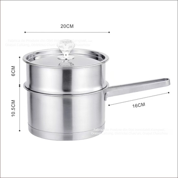 New Longda oală de lapte din oțel inoxidabil 304, netencuită, fund triplu, compatibilă cu plita, design modern minimalist, oală mică pentru hrana bebelușilor și tăiței