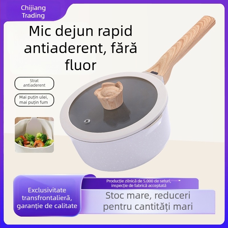 Oală mică de lapte din piatră Maifan, antiaderentă, pentru hrana bebelușilor, gătit lapte și tăiței, pentru uz casnic
