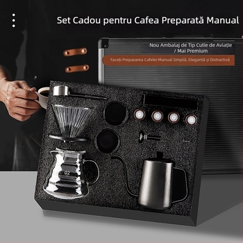 Set cadou cafea filtrată manual în cutie de lux pentru călătorii