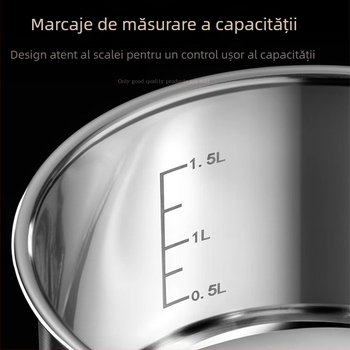 Oală mică de lapte din oțel inoxidabil 304, fără strat, fund îngroșat, pentru hrana bebelușilor și supe de uz casnic