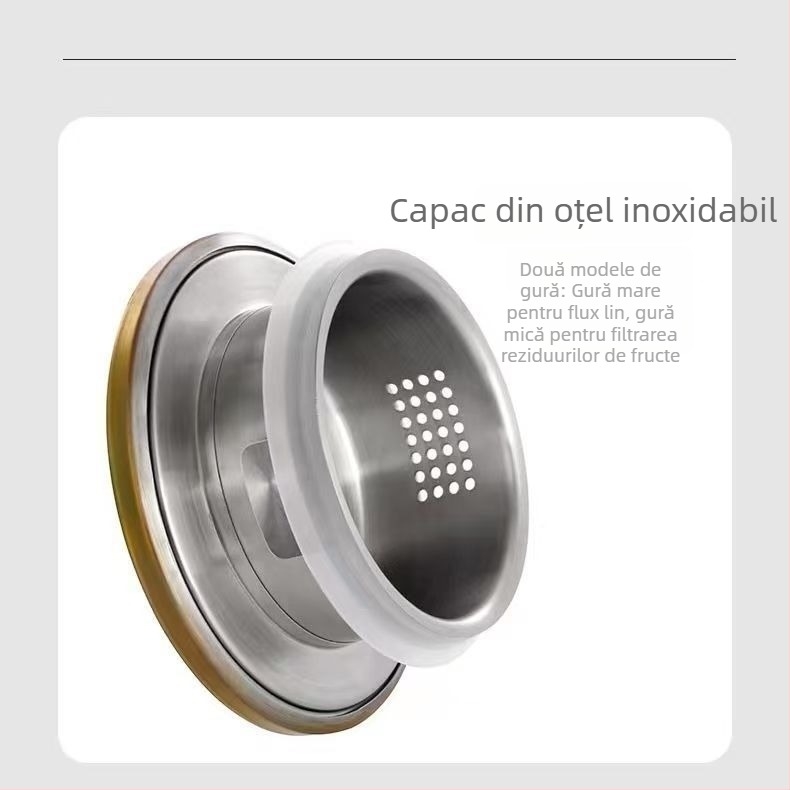 Set de capace pentru sticlă de apă rece: capac din bambus, capac din oțel inoxidabil, capac din sticlă borosilikat pentru sticlă, capac filtrant pentru oală, capac pentru ceainic