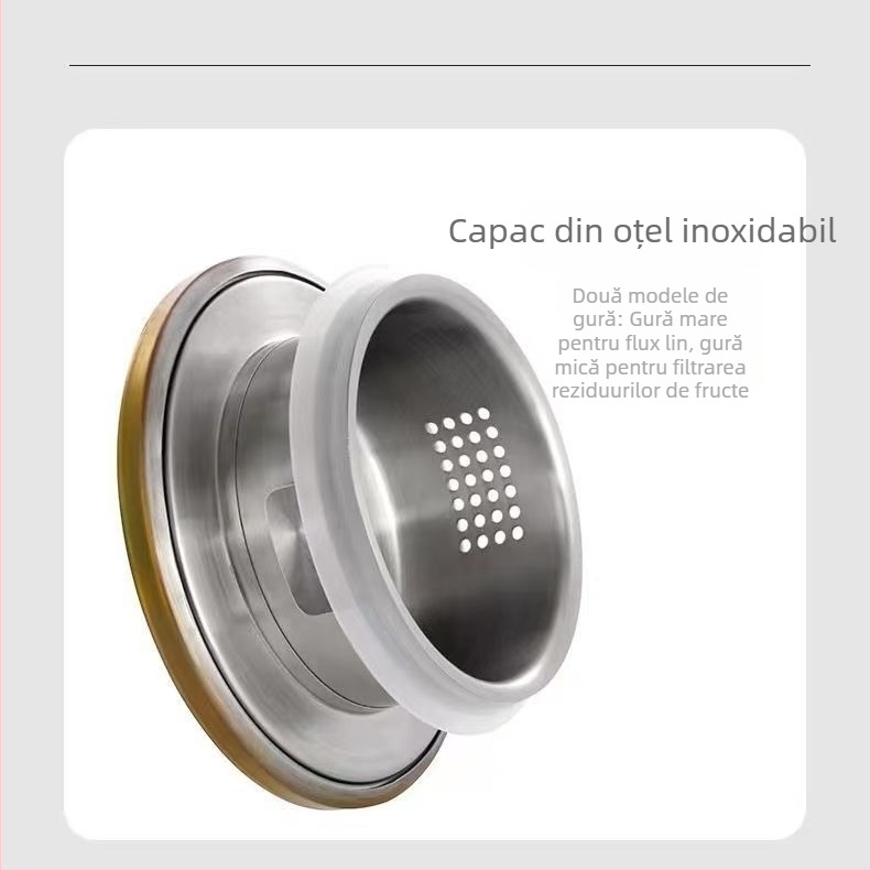 Set de capace pentru sticlă de apă rece: capac din bambus, capac din oțel inoxidabil, capac din sticlă borosilikat pentru sticlă, capac filtrant pentru oală, capac pentru ceainic