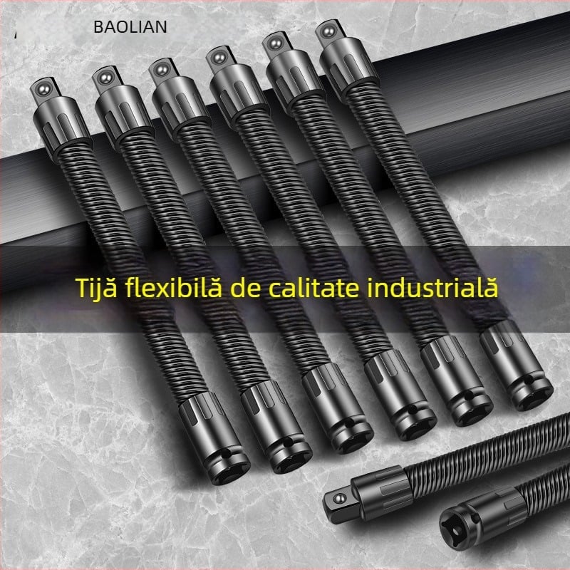 Baolian cheie electrică cu ax flexibil, conector prelungitor și adaptor universal 1/2 inch