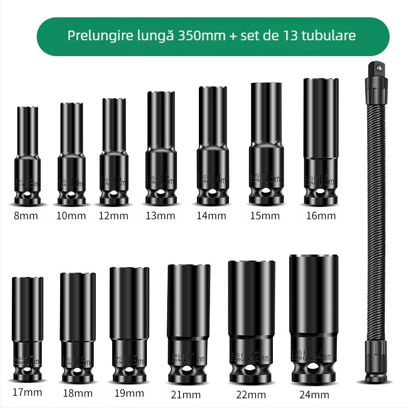 Baolian cheie electrică cu ax flexibil, conector prelungitor și adaptor universal 1/2 inch