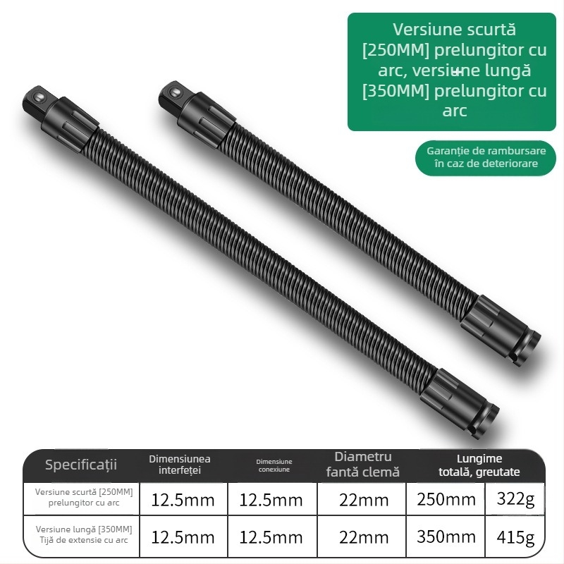 Baolian cheie electrică cu ax flexibil, conector prelungitor și adaptor universal 1/2 inch