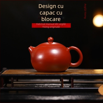 Ceainic autentic din lut purpuriu Yixing, personalizabil, set de ceai realizat manual