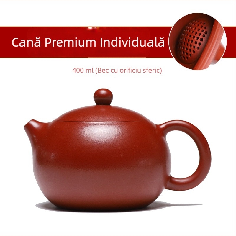 Ceainic autentic din lut purpuriu Yixing, personalizabil, set de ceai realizat manual