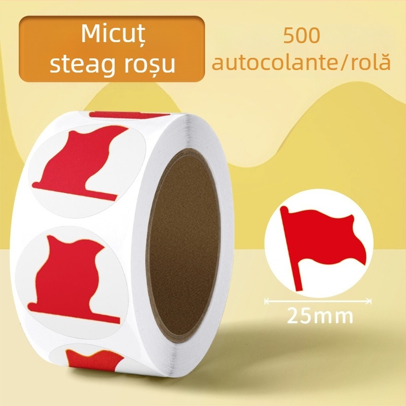 Stickere de recompense pentru copii cu floare roșie mică – încurajare în grădiniță, autocolante drăguțe autoadezive