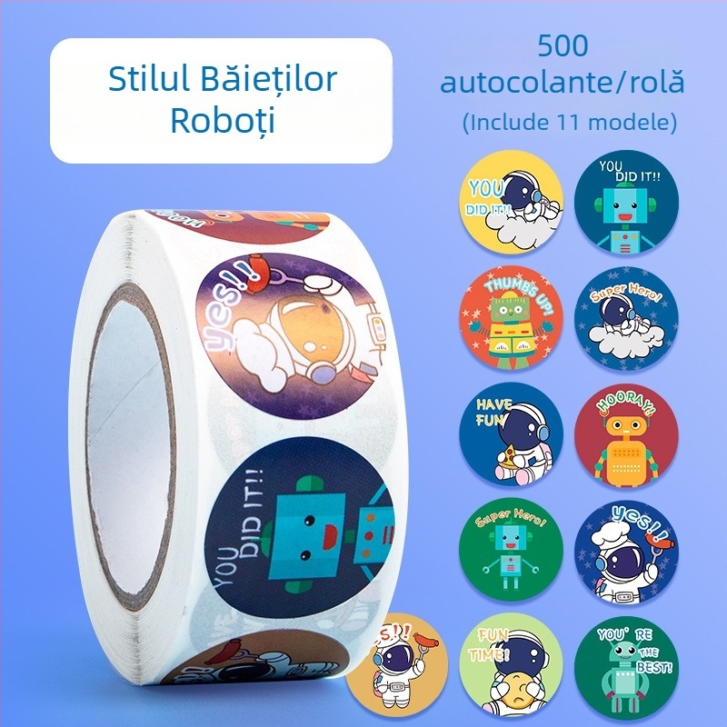 Stickere de recompense pentru copii cu floare roșie mică – încurajare în grădiniță, autocolante drăguțe autoadezive
