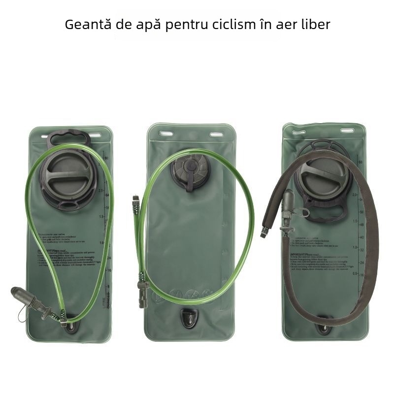 Rezervor de hidratare TPU, calitate alimentară, pentru ciclism, sac de apă moale, pliabil, culoare verde militar