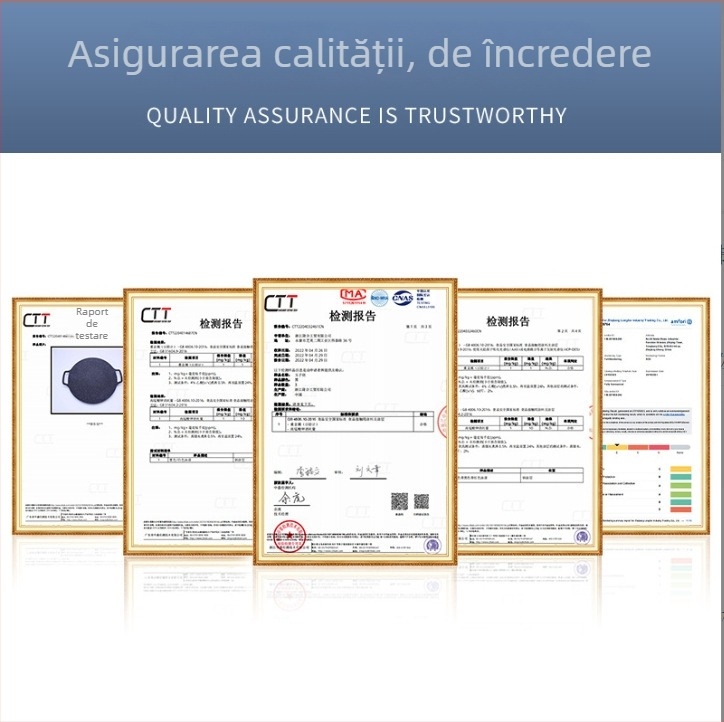 Tigaie plată din aluminiu, 28 cm, cu strat ceramic titan-cristal, antiaderent, compatibil cu plita cu inducție