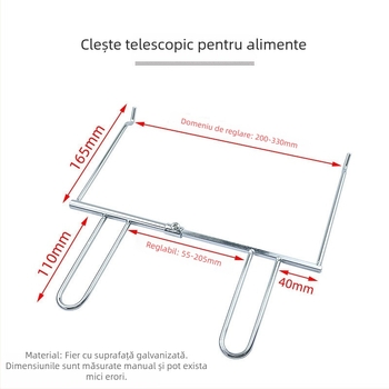 Ax rotativ pentru șpize cu furcă pentru pui, mâner pentru grătar și accesorii clip pentru coacere