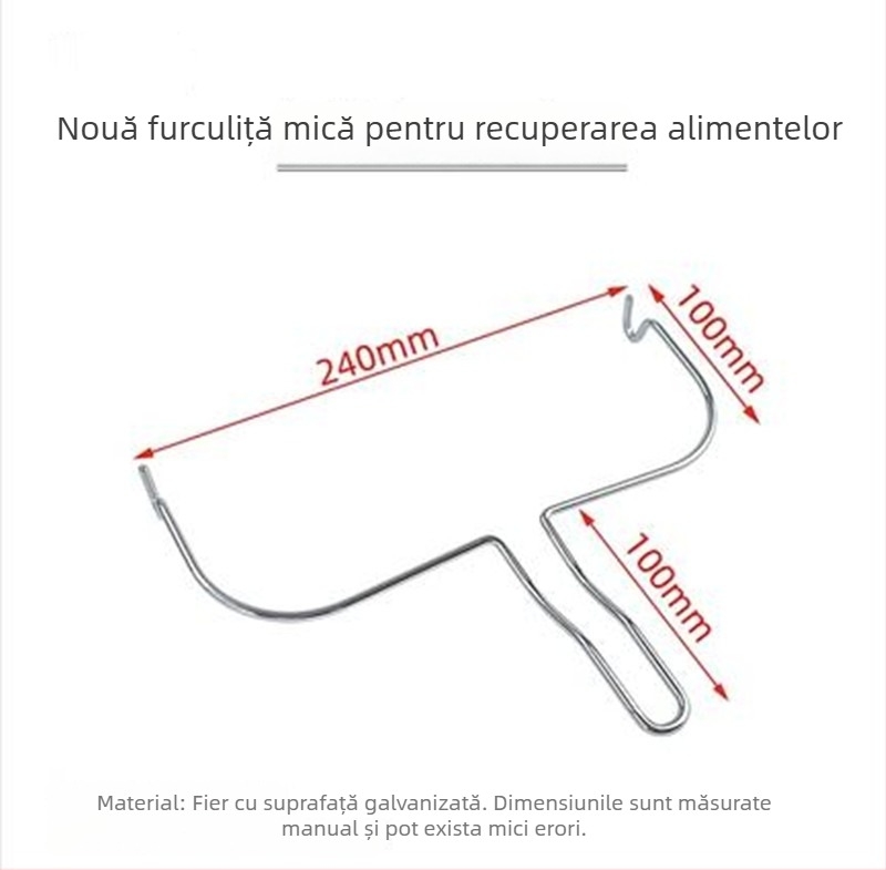 Ax rotativ pentru șpize cu furcă pentru pui, mâner pentru grătar și accesorii clip pentru coacere
