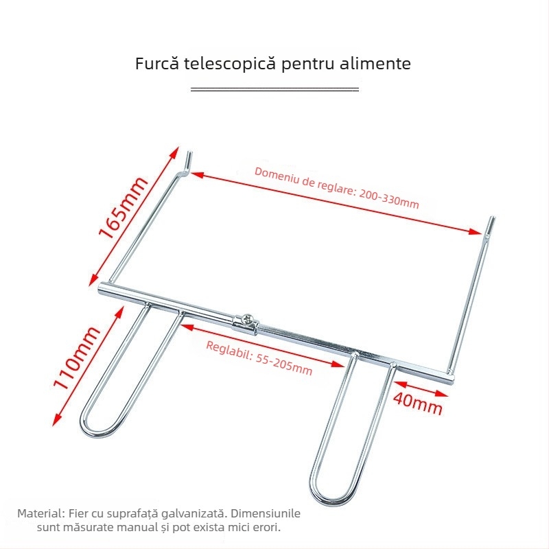 Ax rotativ pentru șpize cu furcă pentru pui, mâner pentru grătar și accesorii clip pentru coacere