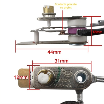 Comutator de control al temperaturii cu limitator cu fir pentru oală sub presiune electrică, contacte placate cu argint, compatibil cu mai multe mărci