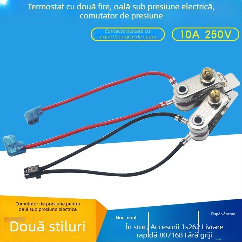 Comutator de control al temperaturii cu limitator cu fir pentru oală sub presiune electrică, contacte placate cu argint, compatibil cu mai multe mărci